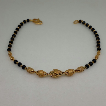 22ct gold ladies brecelet with black beads lk/1900... by 