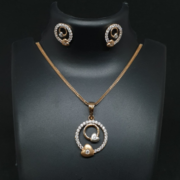 18k Rose Gold Pendant Set by 