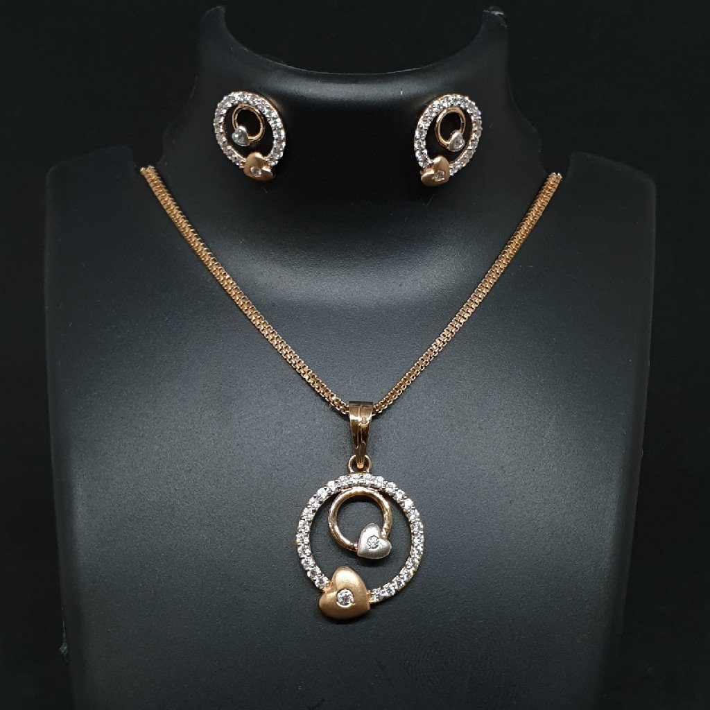 18k Rose Gold Pendant Set